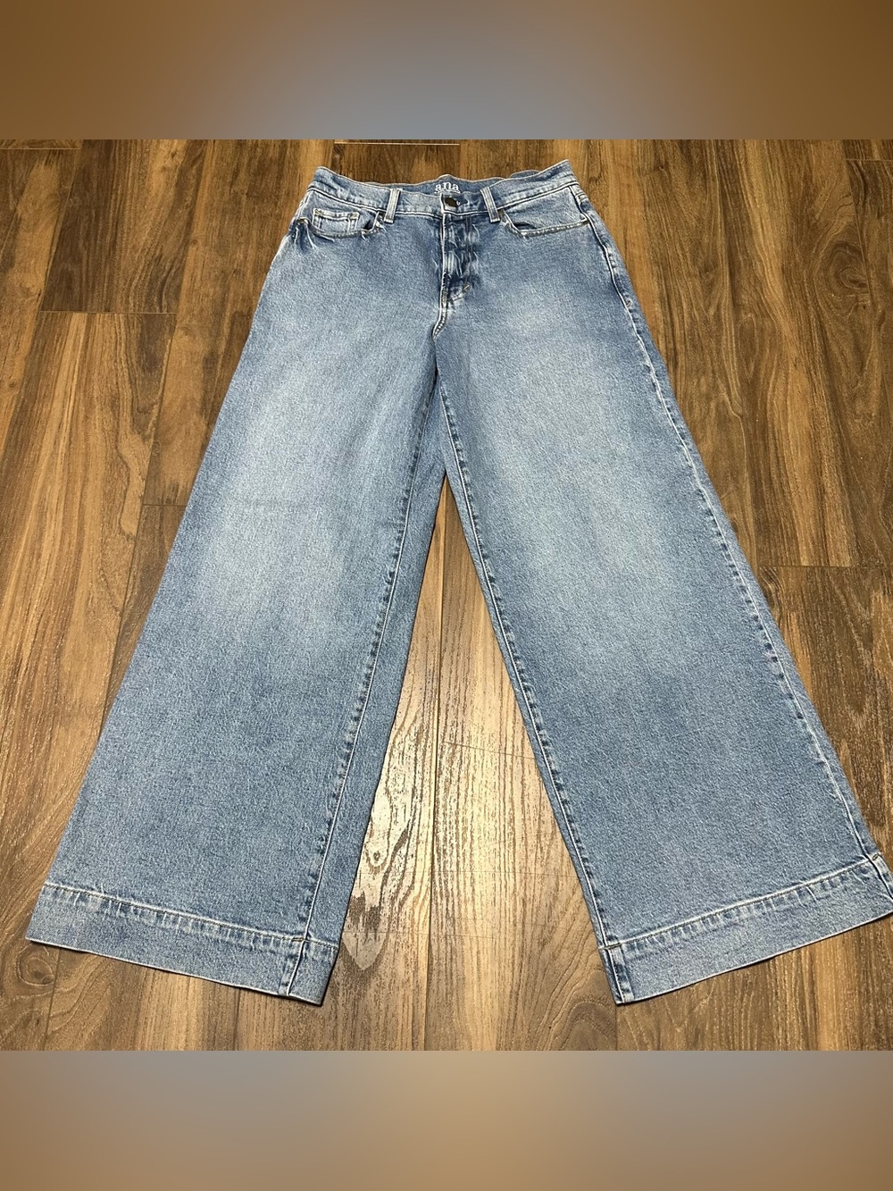 Ana A.n.a. High Rise Super Wide Leg Light Wash Jeans 6